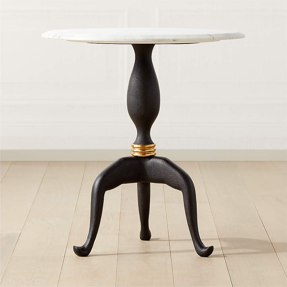 Reign Small Round Marble Dining Table, Small Round Table On Wheels
