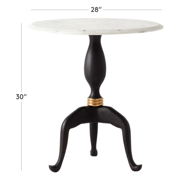 View Reign 28" Round Marble Dining Table - image 2 of 6