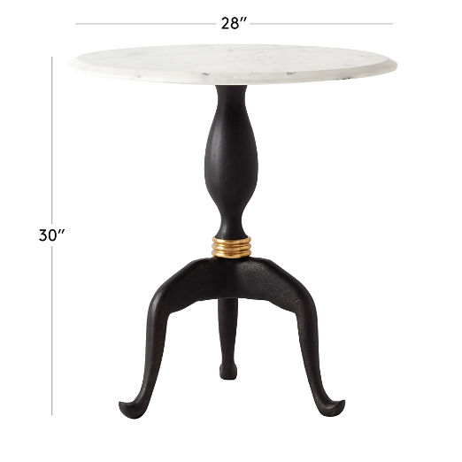 Reign 28" Round Marble Dining Table