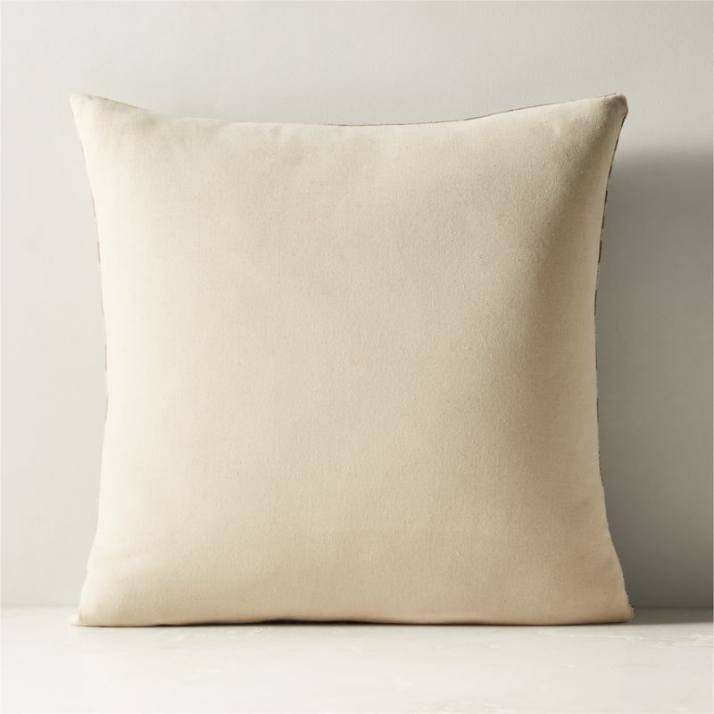 Reina Light Brown Silk and Wool Throw Pillow Cover 20" - image 1 of 4