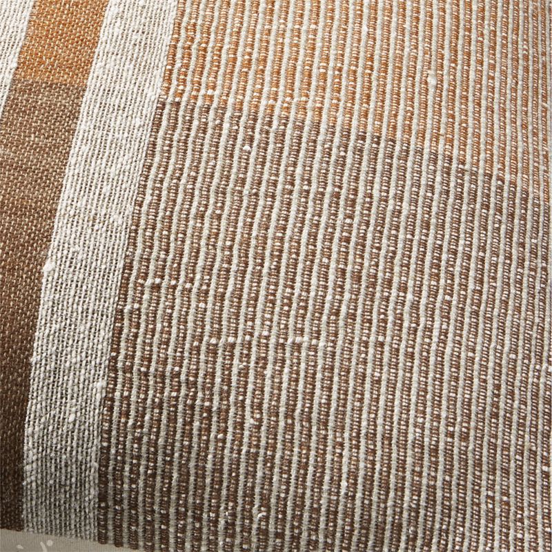 Reina Light Brown Silk and Wool Throw Pillow Cover 20" - image 2 of 4