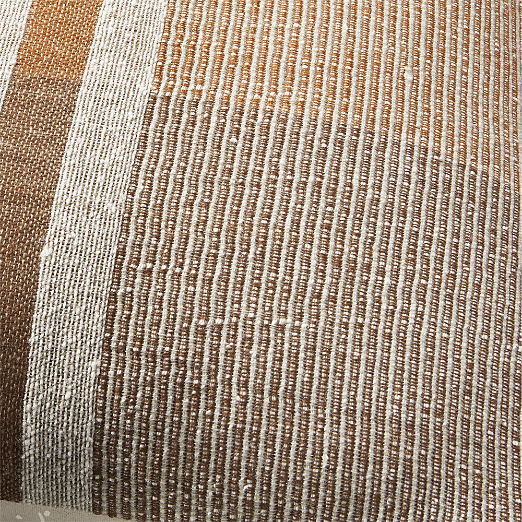 Reina Light Brown Silk and Wool Throw Pillow 20"x20"