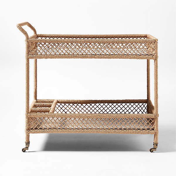 Melody Rattan Bar Cart