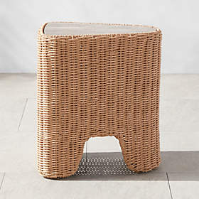 Feliz Rattan Bar Cart + Reviews, CB2