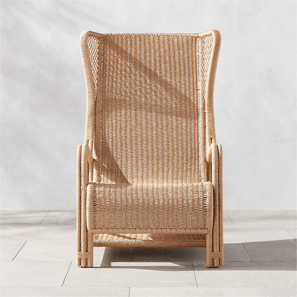 Wicker wingback chair outdoor new arrivals