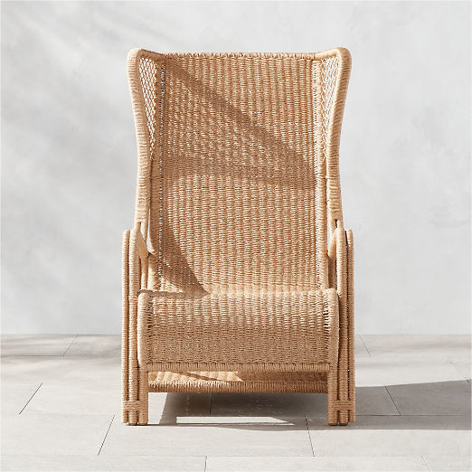 Remo Rattan Wingback Outdoor Lounge Chair