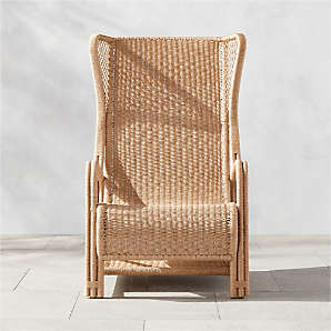 Cb2 wicker chair discount
