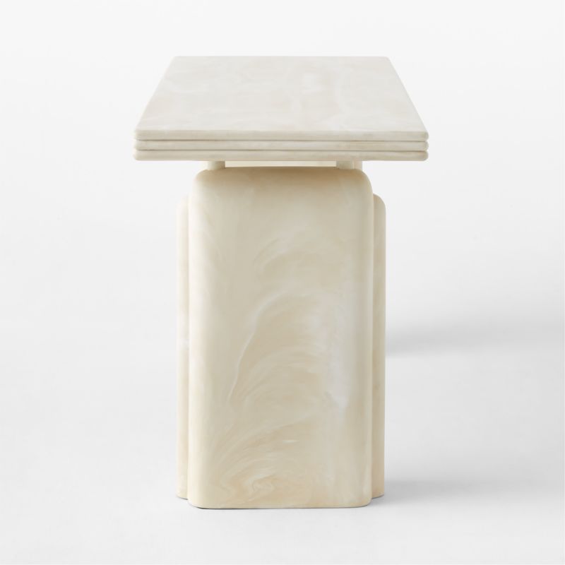 Remoli Swirled Cream Resin Desk 55" - image 7 of 11