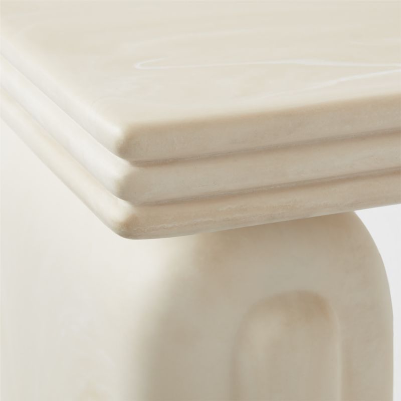 Remoli Swirled Cream Resin Desk 68" - image 7 of 10