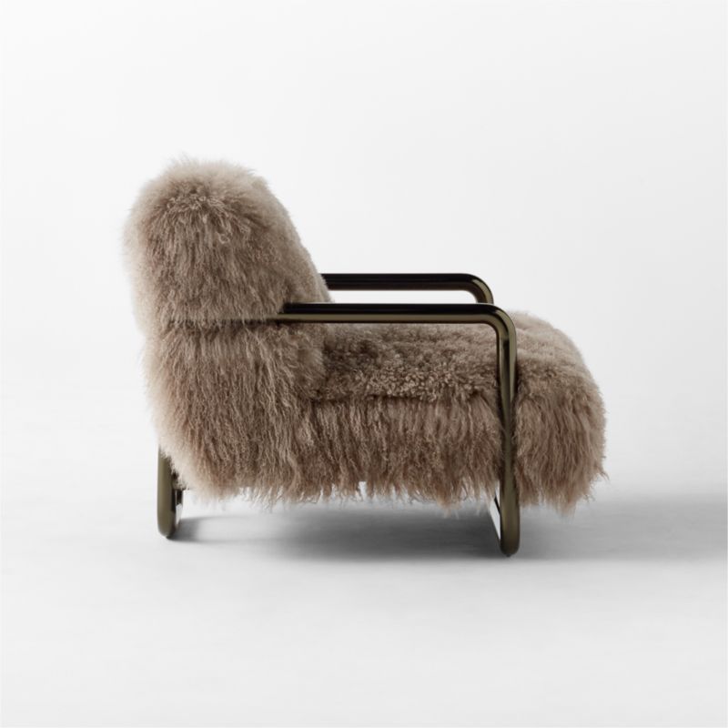 Ren Grey Sheepskin Accent Chair - image 4 of 7