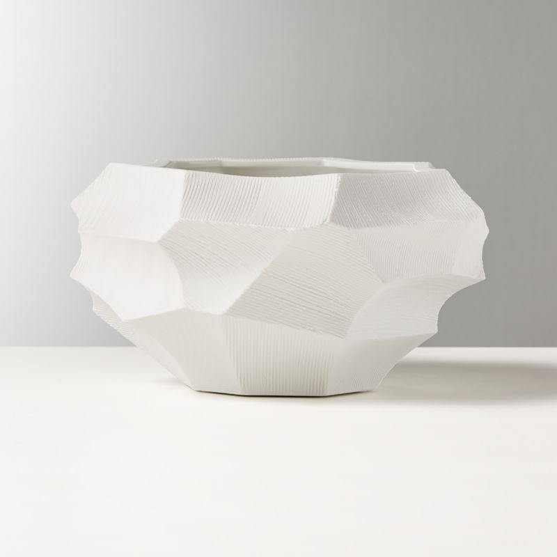 View Renata White Porcelain Indoor Planter Small details
