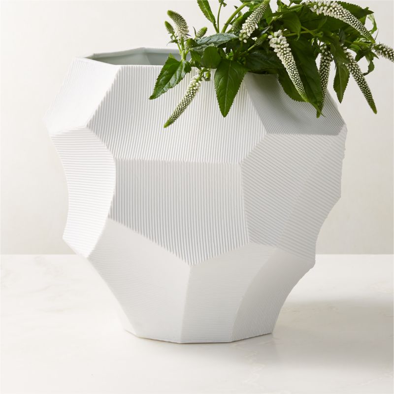 Renata White Porcelain Indoor Planter Large - image 1 of 7