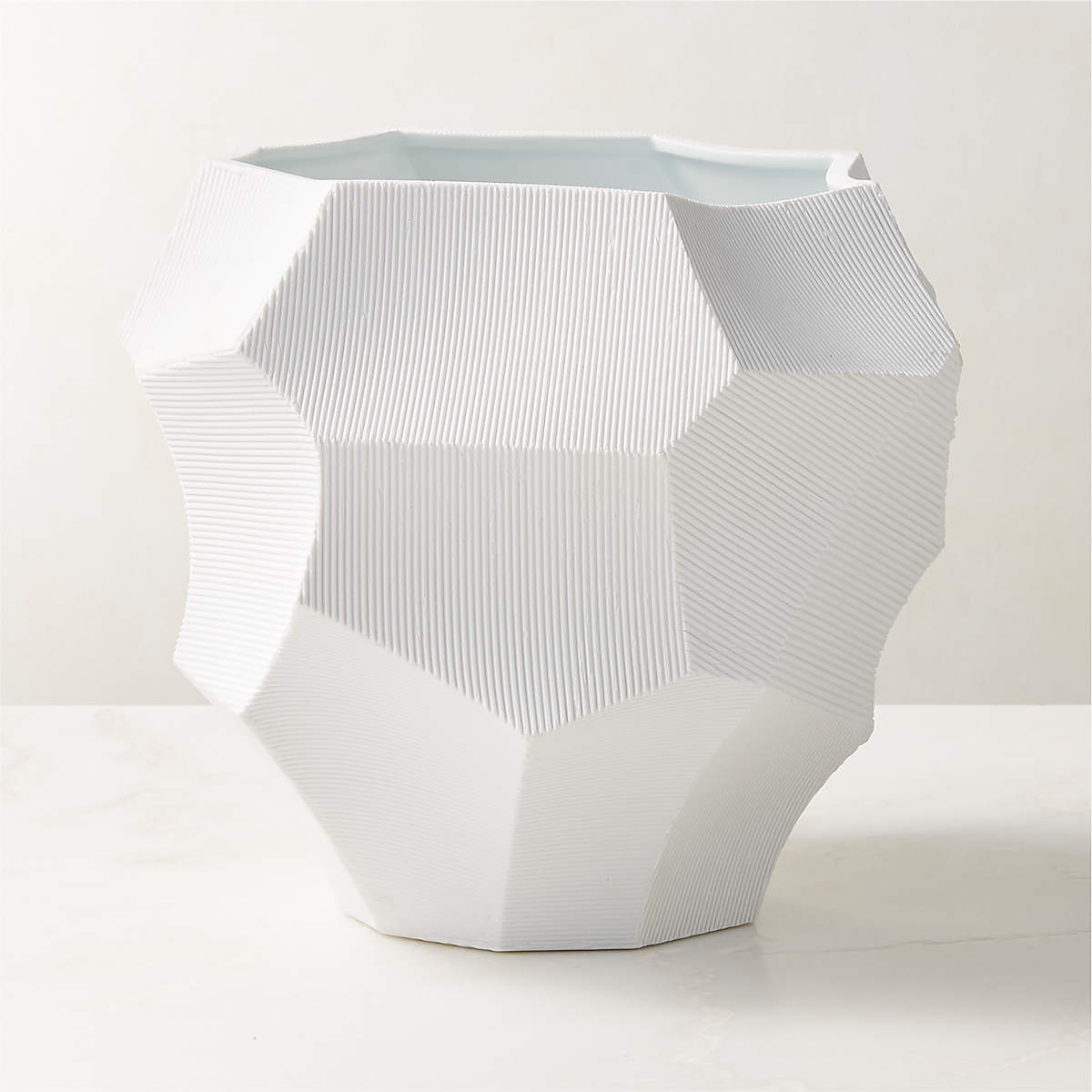 Renata Large White Planter CB2 Canada   Renata Large White Planter 