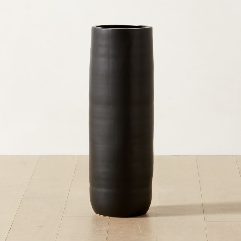Reo Modern Black Vase Tall + Reviews CB2