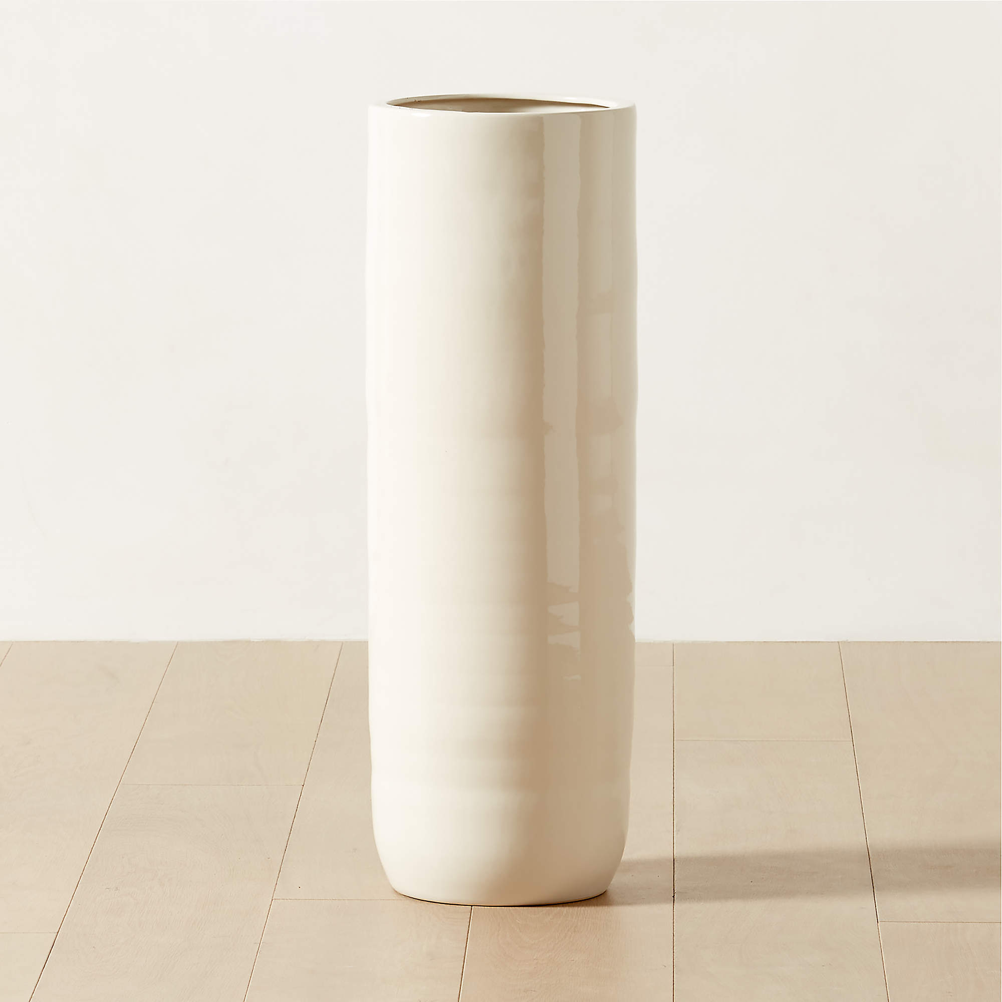 Reo Modern White Vase Tall + Reviews CB2 Canada