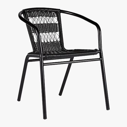 Rex Black Open Weave Outdoor Armchair