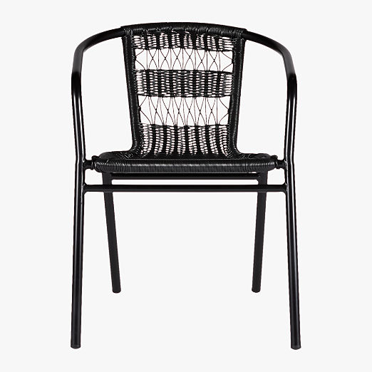 Rex Black Open Weave Outdoor Armchair