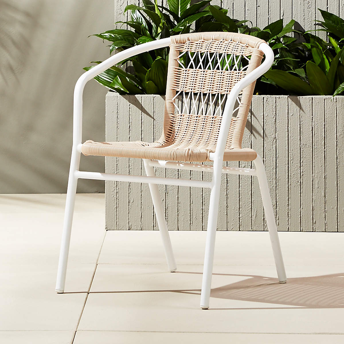 Rex Open Weave Outdoor Armchair + Reviews CB2 Canada