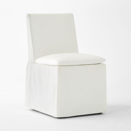 Reyes Cream Slipcovered Performance Linen Dining Chair