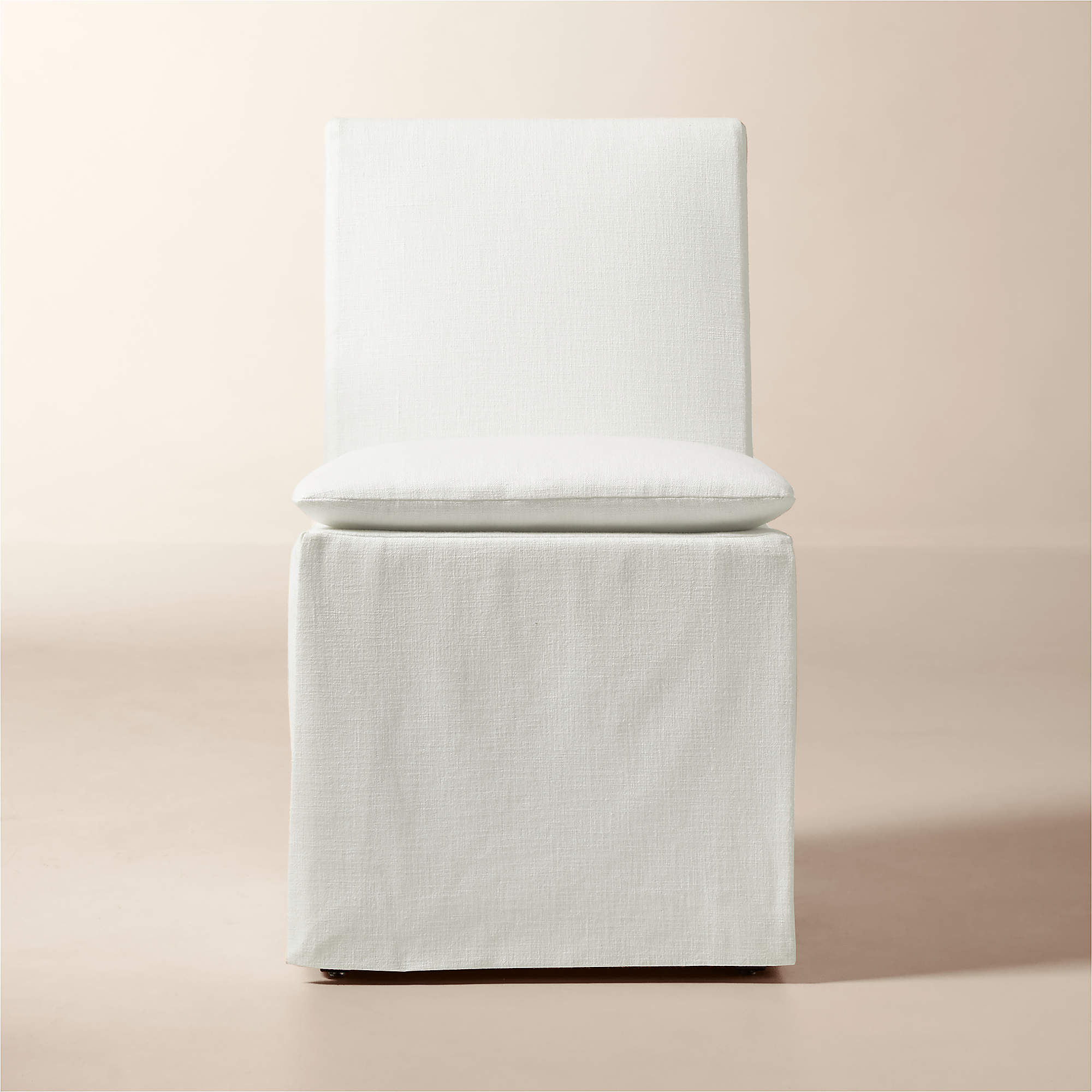 Reyes Cream Slipcovered Dining Chair + Reviews CB2