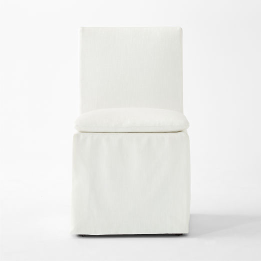 Reyes Cream Slipcovered Performance Linen Dining Chair