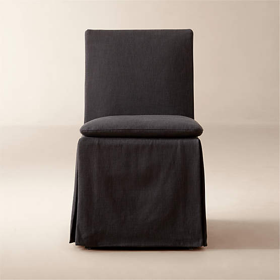 Reyes Cream Slipcovered Dining Chair CB2