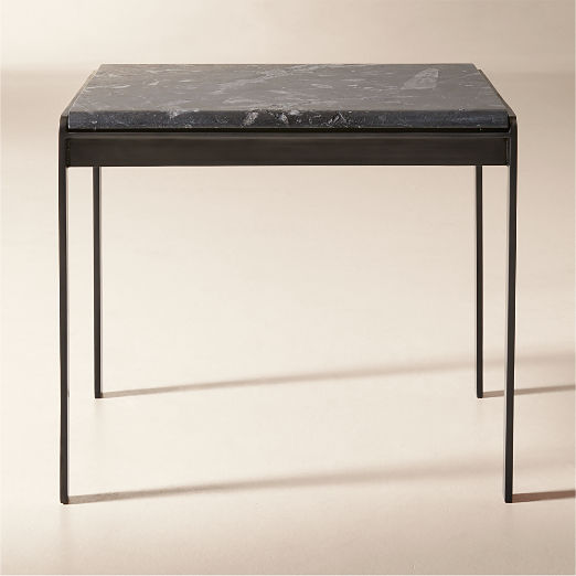 Rohe Black Marble Side Table by Kravitz Design