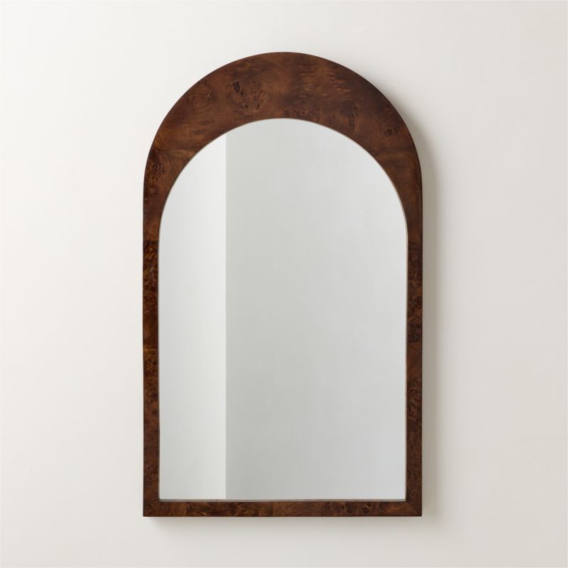 Viewing product image Ria Burl Wood Arched Wall Mirror 24"x40" - image 1 of 4