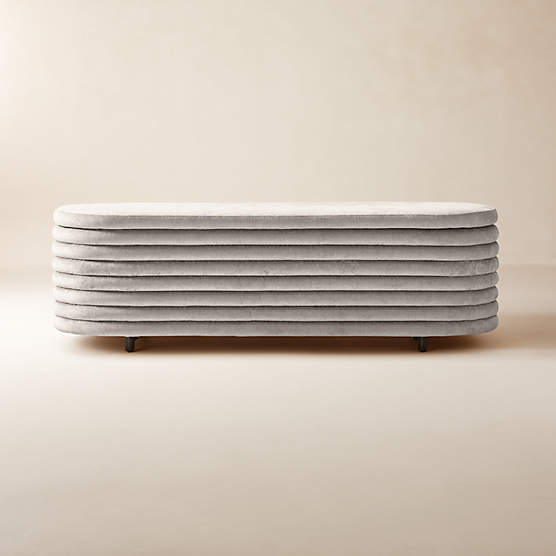 Rialto 60" Warm Grey Storage Bench