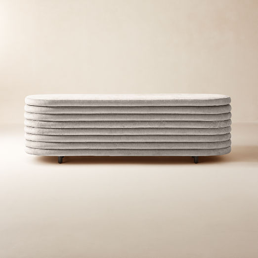 Rialto 60" Warm Grey Storage Bench