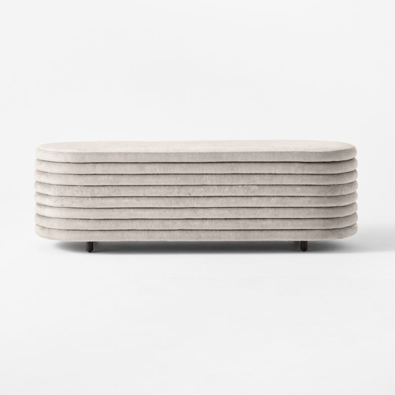 Rialto 60" Warm Grey Storage Bench + Reviews CB2 Canada