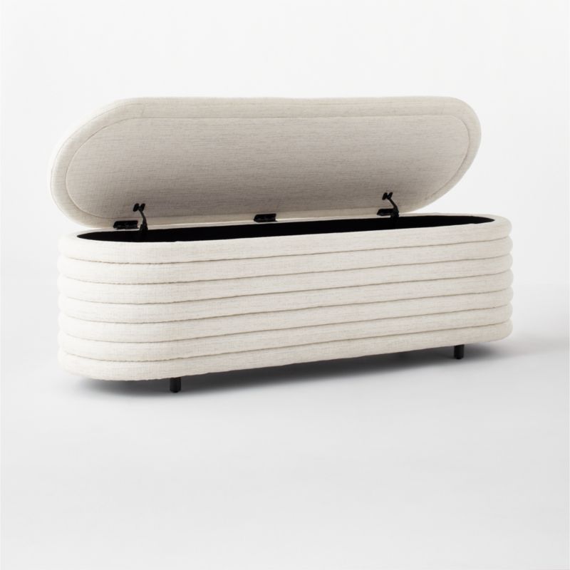 Rialto 60" Warm White Storage Bench - image 8 of 16