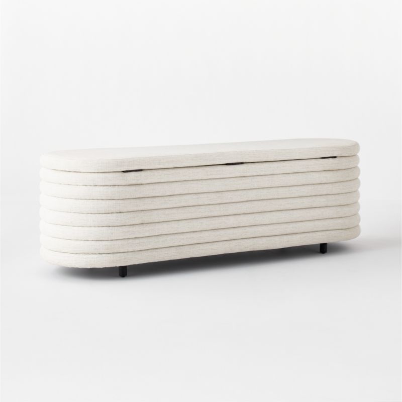 Rialto Ivory Storage Bench CB2