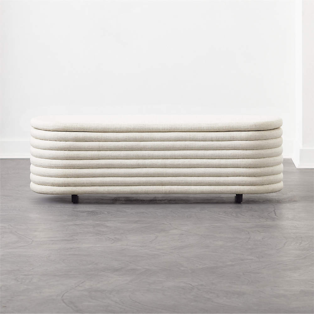 Off white outlet storage bench