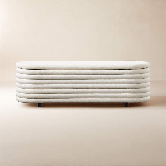 Rialto 60" Warm White Storage Bench