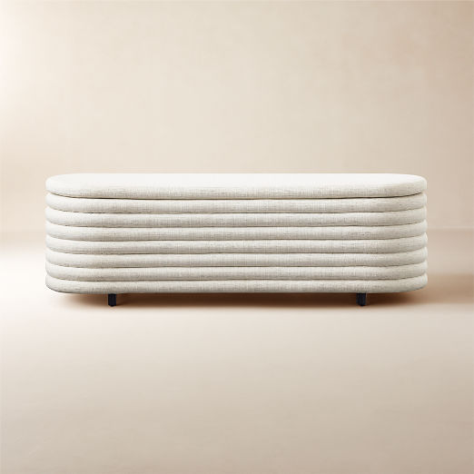 Rialto 60" Warm White Storage Bench