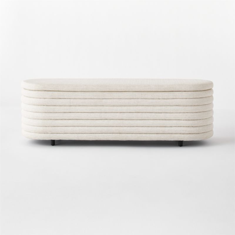 Rialto 60" Warm White Storage Bench - image 6 of 16