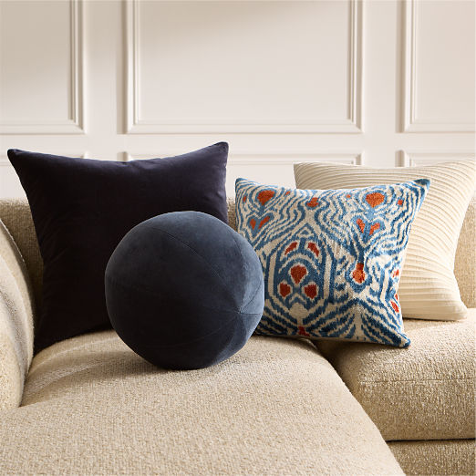 Rich Colors Throw Pillow Set with Feather Down Inserts