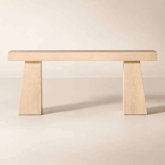 Ridge 70" Bleached Wood Console Table