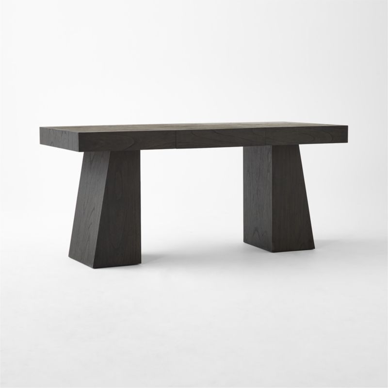 Ridge Black Wood Desk with Drawer - image 4 of 9