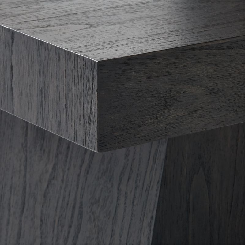 Ridge Black Wood Desk with Drawer - image 8 of 9