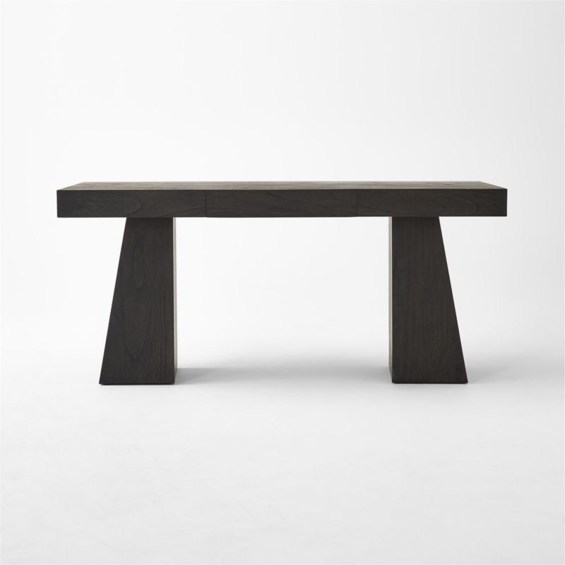 Ridge Black Wood Desk with Drawer - image 3 of 9