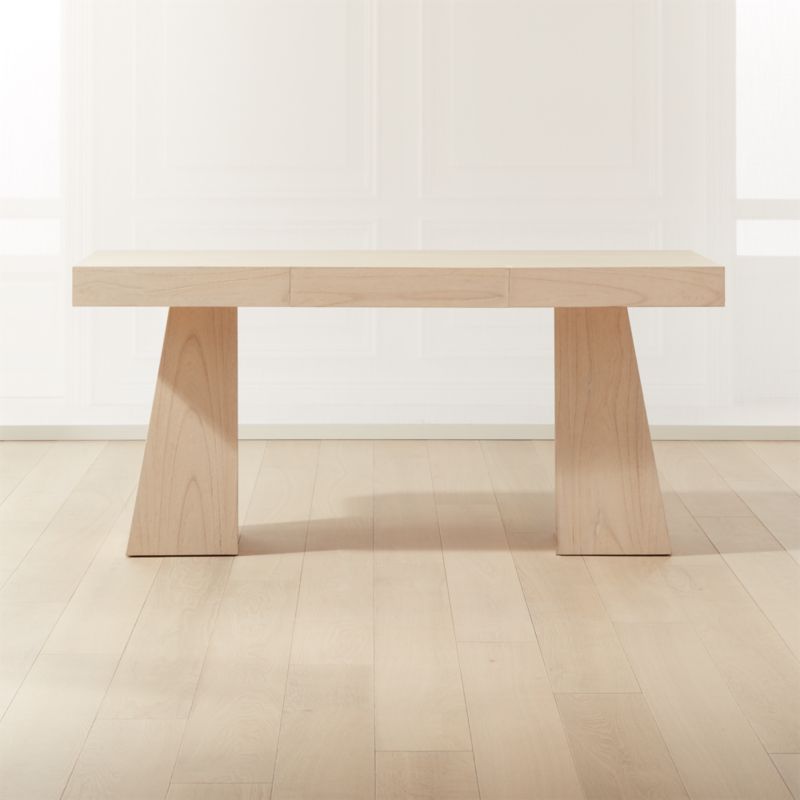 Ridge Bleached Oak Desk Cb2