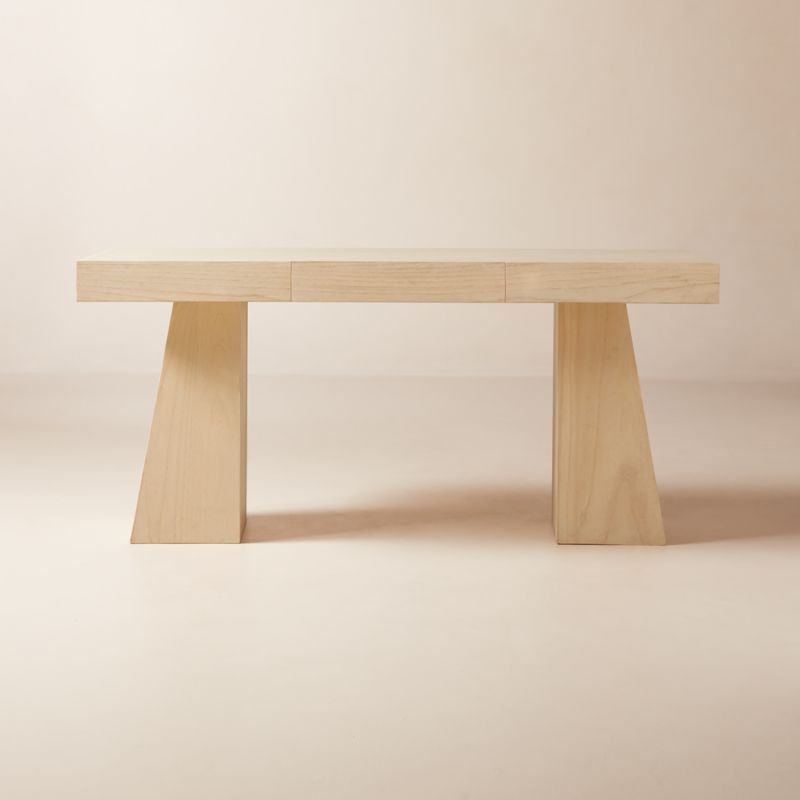 View Ridge 66" Bleached Oak Desk with Drawer details