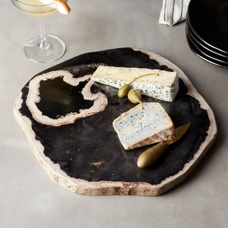 Ring Petrified Wood Serving Board - image 1 of 10