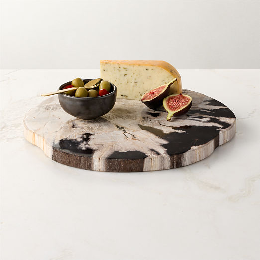 Ring Petrified Wood Serving Board