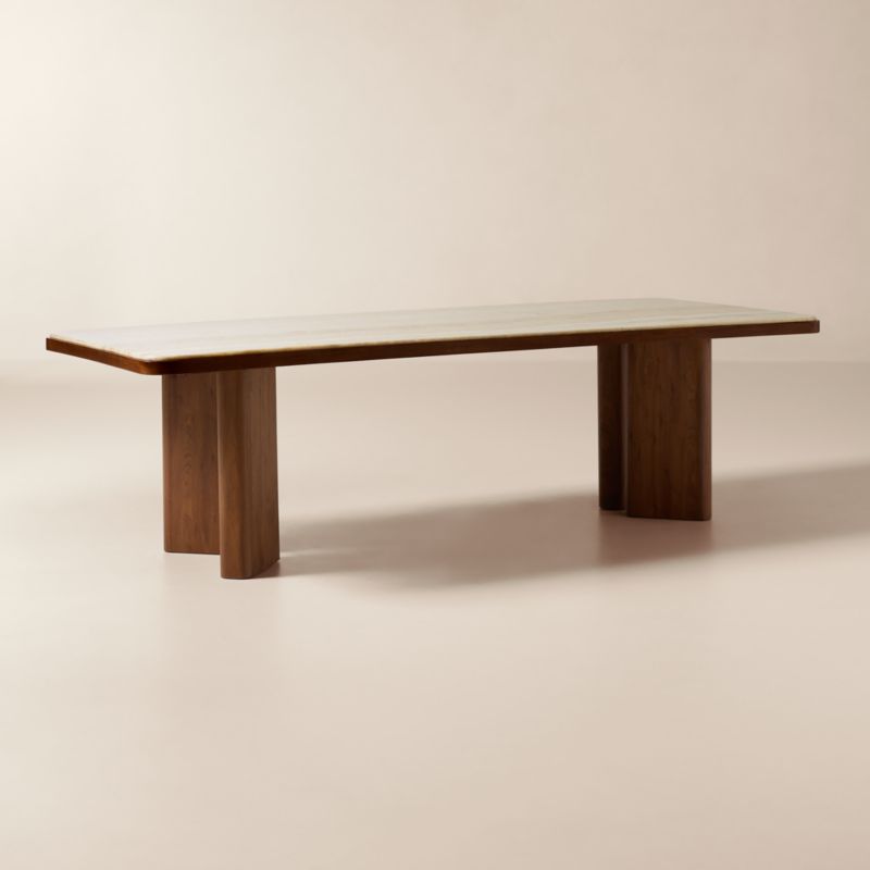 Rio 108" Onyx and Walnut Rectangular Dining Table - image 2 of 8
