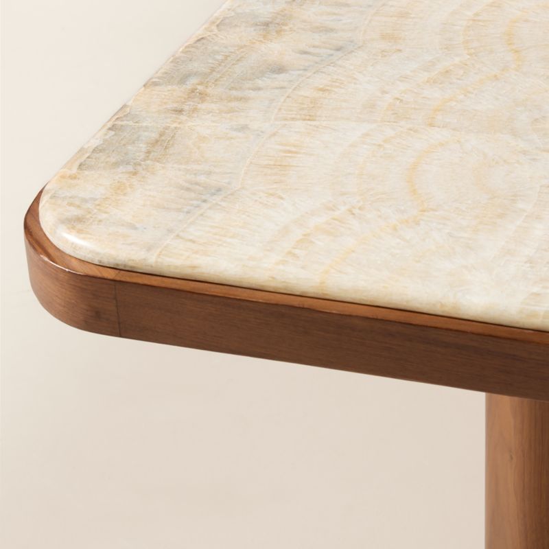 Rio 108" Onyx and Walnut Rectangular Dining Table - image 6 of 8