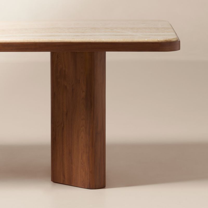 Rio 108" Onyx and Walnut Rectangular Dining Table - image 5 of 8