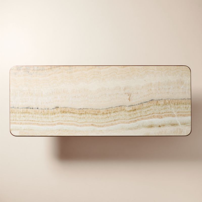 Rio 108" Onyx and Walnut Rectangular Dining Table - image 7 of 8